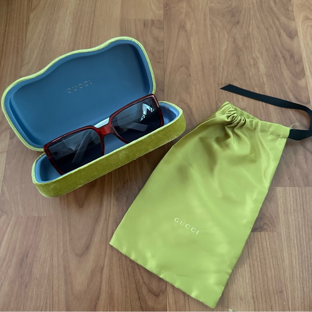 GUCCI Acetate Web Sunglasses 1013/S in Red - Picture 4 of 9